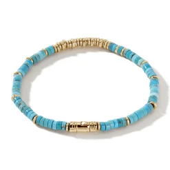 Men John Hardy Beads^Heishi Bracelet, Gemstones, Gold