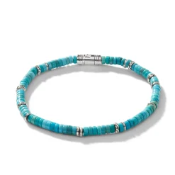 Men John Hardy Beads^Heishi Bracelet, Gemstones, Sterling Silver