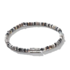 Men John Hardy Beads^Heishi Bracelet, Gemstones, Sterling Silver