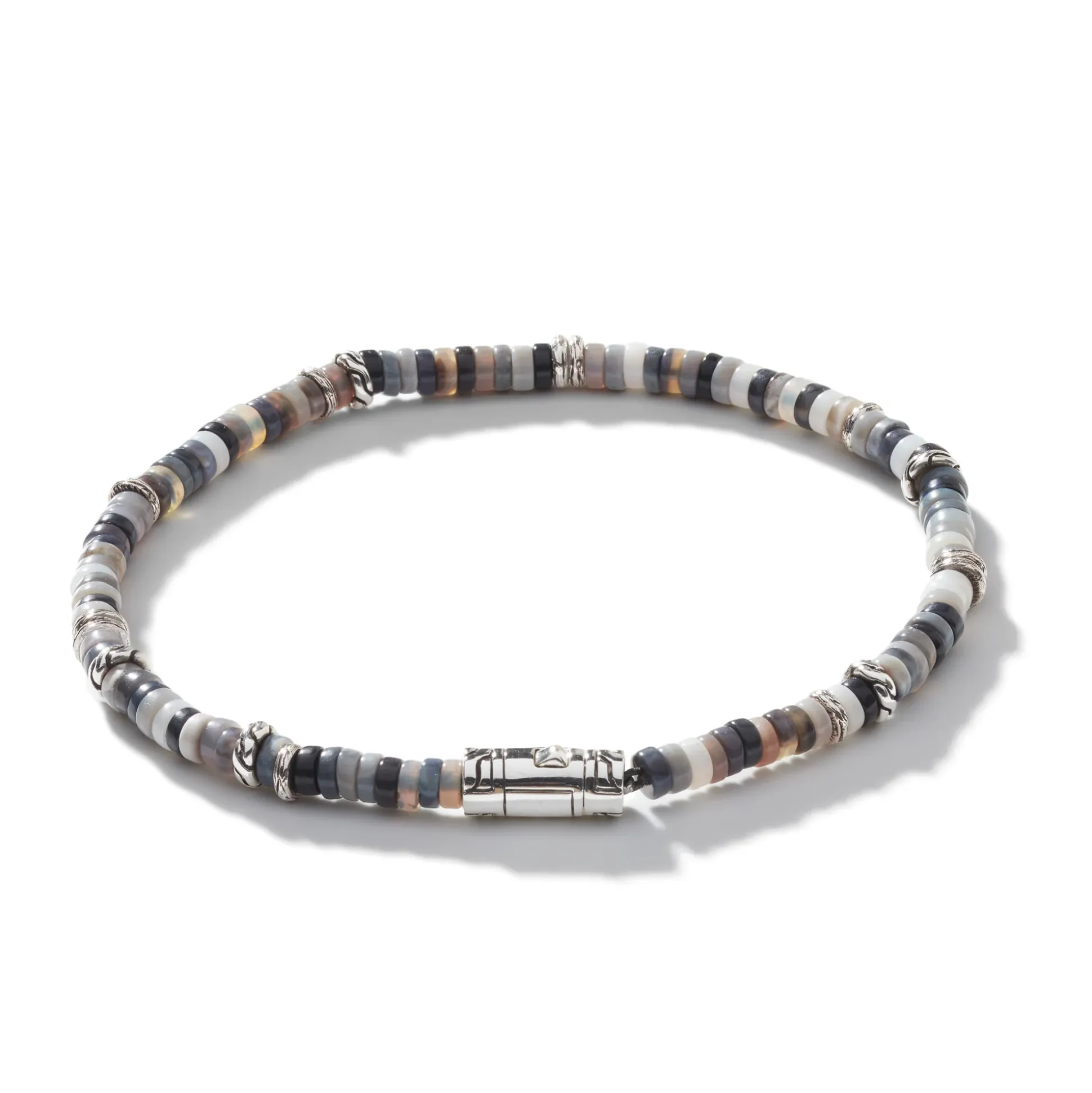 Men John Hardy Beads^Heishi Bracelet, Gemstones, Sterling Silver