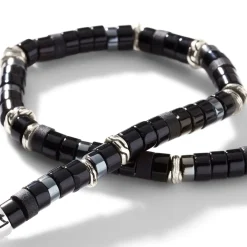 Men John Hardy Beads^Heishi Bracelet, Gemstones, Sterling Silver