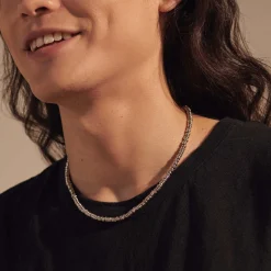 Men John Hardy Beads^Heishi Necklace, Sterling Silver