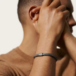 Men John Hardy Chains^Icon Bracelet, Dark Silver, 7.5Mm