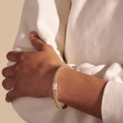 Men John Hardy Chains^Icon Bracelet, Gold, Silver, Diamonds, 6.5Mm