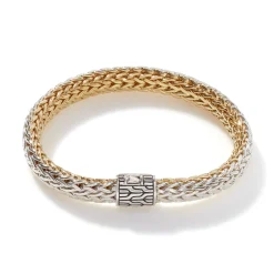 Men John Hardy Chains^Icon Bracelet, Gold, Silver, Diamonds, 7.5Mm