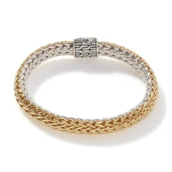 Men John Hardy Chains^Icon Bracelet, Gold, Silver, Diamonds, 5Mm