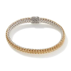 Men John Hardy Chains^Icon Bracelet, Gold, Silver, Diamonds, 5Mm
