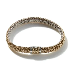 Men John Hardy Chains^Icon Bracelet, Gold, Sterling Silver, 5Mm