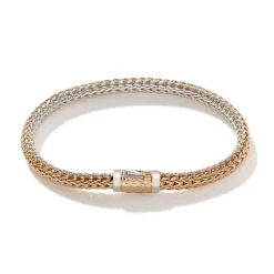 Men John Hardy Chains^Icon Bracelet, Gold, Sterling Silver, 6.5Mm