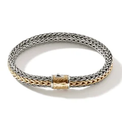 Men John Hardy Chains^Icon Bracelet, Gold, Sterling Silver, 8Mm