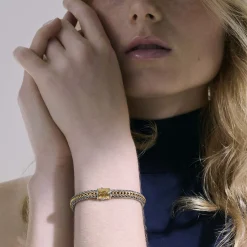 Men John Hardy Chains^Icon Bracelet, Gold, Sterling Silver, 8Mm