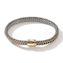 Men John Hardy Chains^Icon Bracelet, Gold, Sterling Silver, 8Mm
