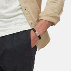 Men John Hardy Leather, Cord & Rubber^Icon Bracelet In Rubber, Silver, 10.5Mm