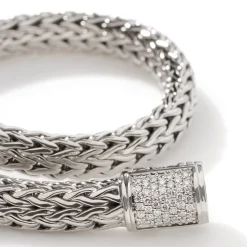 Women John Hardy Chains^Icon Bracelet, Silver, Diamonds, 7.5Mm
