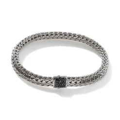 Women John Hardy Chains^Icon Bracelet, Sterling Silver, Pave, 6.5Mm