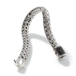 Women John Hardy Chains^Icon Bracelet, Sterling Silver, Pave, 6.5Mm