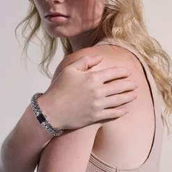 Women John Hardy Chains^Icon Bracelet, Sterling Silver, Pave, 6.5Mm