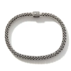 Men John Hardy Chains^Icon Bracelet, Sterling Silver, Pave, 6.5Mm