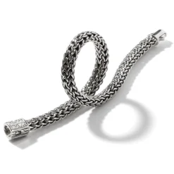 Men John Hardy Chains^Icon Bracelet, Sterling Silver, Pave, 6.5Mm