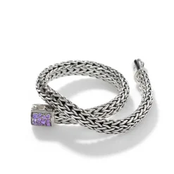 Men John Hardy Chains^Icon Bracelet, Sterling Silver, Pave, 6.5Mm