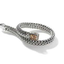 Men John Hardy Chains^Icon Bracelet, Sterling Silver, Pave, 6.5Mm
