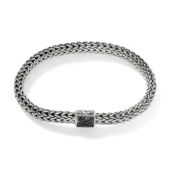 Men John Hardy Chains^Icon Bracelet, Sterling Silver, Pave, 6.5Mm