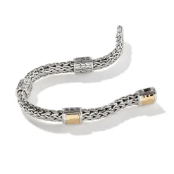 Men John Hardy Chains^Icon Bracelet, Sterling Silver, Gold, 7.5Mm