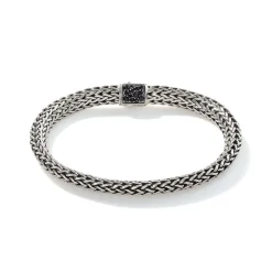 Men John Hardy Chains^Icon Bracelet, Sterling Silver, Pave, 6.5Mm