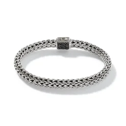 Men John Hardy Chains^Icon Bracelet, Sterling Silver, Pave, 6.5Mm