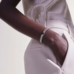 Women John Hardy Chains^Icon Bracelet, Sterling Silver, Pave, 5Mm