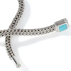 Men John Hardy Chains^Icon Bracelet, Sterling Silver, Turquoise, 5Mm