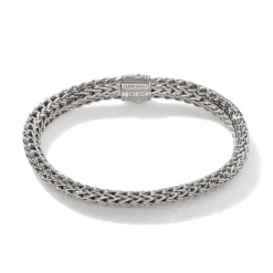 Women John Hardy Chains^Icon Bracelet, Sterling Silver, Pave, 10.5Mm
