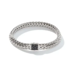 Women John Hardy Chains^Icon Bracelet, Sterling Silver, Pave, 10.5Mm