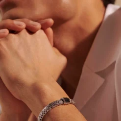 Men John Hardy Chains^Icon Bracelet, Sterling Silver, Pave, 7.5Mm