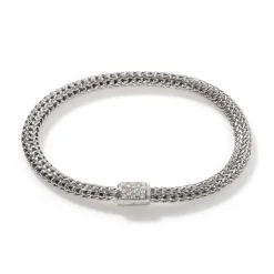 Women John Hardy Chains^Icon Bracelet, Sterling Silver, Diamonds, 5Mm