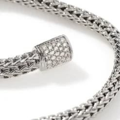 Women John Hardy Chains^Icon Bracelet, Sterling Silver, Diamonds, 5Mm
