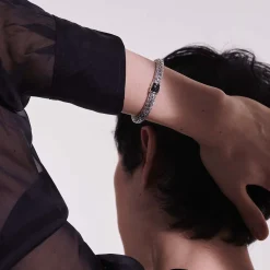 Women John Hardy Chains^Icon Bracelet, Sterling Silver, Pave, 5Mm