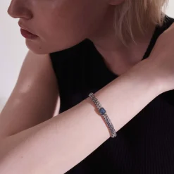 Women John Hardy Chains^Icon Bracelet, Sterling Silver, Pave, 5Mm