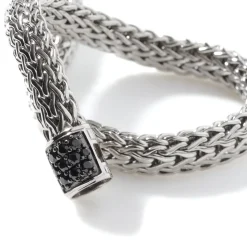 Women John Hardy Chains^Icon Bracelet, Sterling Silver, Pave, 6.5Mm