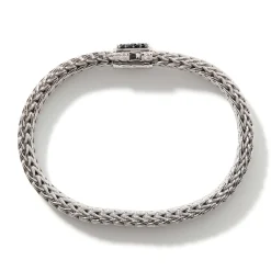 Women John Hardy Chains^Icon Bracelet, Sterling Silver, Pave, 6.5Mm