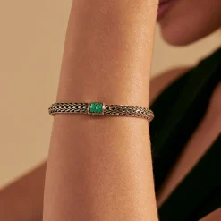 Men John Hardy Chains^Icon Bracelet, Sterling Silver, Pave, 6.5Mm