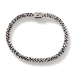 Men John Hardy Chains^Icon Bracelet, Sterling Silver, Pave, 6.5Mm