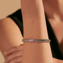 Men John Hardy Chains^Icon Bracelet, Sterling Silver, Pave, 6.5Mm