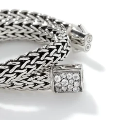 Men John Hardy Chains^Icon Bracelet, Sterling Silver, Pave, 6.5Mm