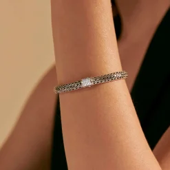 Men John Hardy Chains^Icon Bracelet, Sterling Silver, Pave, 6.5Mm