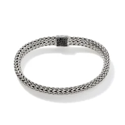 Men John Hardy Chains^Icon Bracelet, Sterling Silver, Pave, 6.5Mm