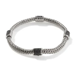 Women John Hardy Chains^Icon Bracelet, Sterling Silver, Diamonds, 5Mm