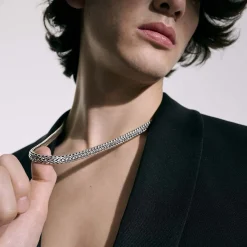 Men John Hardy Chains^Icon Flat Wrap, Sterling Silver, 7.5Mm