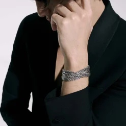 Men John Hardy Chains^Icon Flat Wrap, Sterling Silver, 7.5Mm