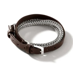 Women John Hardy Chains^Icon Wrap, Sterling Silver, Leather